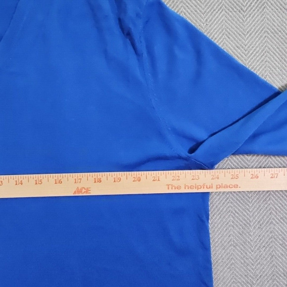 Banana Republic Men's Sweater XL Blue V Neck Knit Silk Cashmere Pullover Luxury - Picture 10 of 16